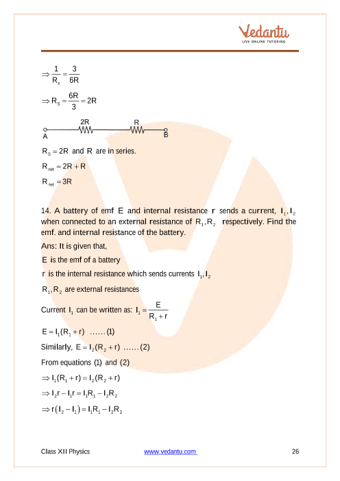 Important questions and answers of CBSE class 12 Physics