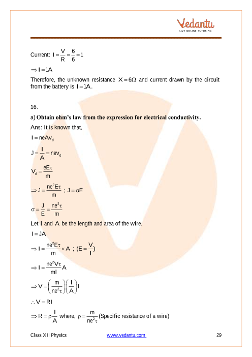 Important questions and answers of CBSE class 12 Physics