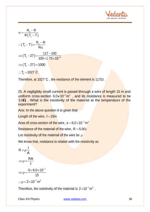 Important questions and answers of CBSE class 12 Physics