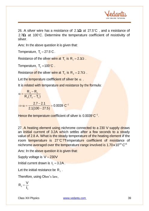 Important questions and answers of CBSE class 12 Physics