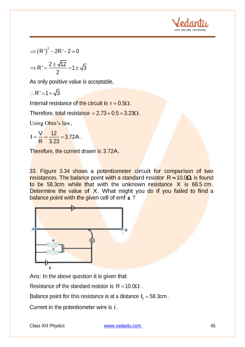 Important questions and answers of CBSE class 12 Physics