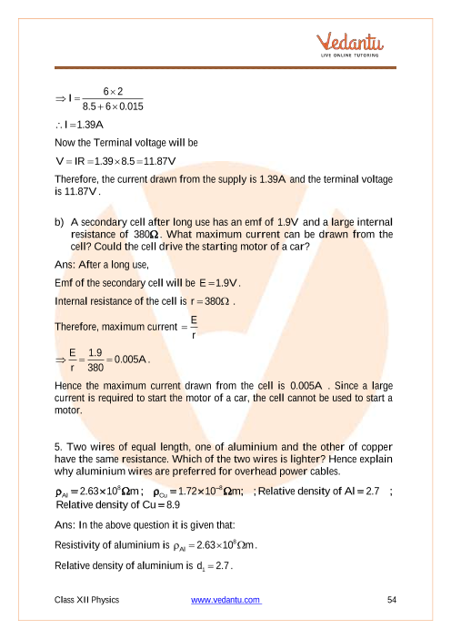 Important questions and answers of CBSE class 12 Physics