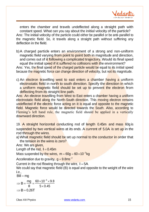 Important questions and answers of CBSE class 12 Physics