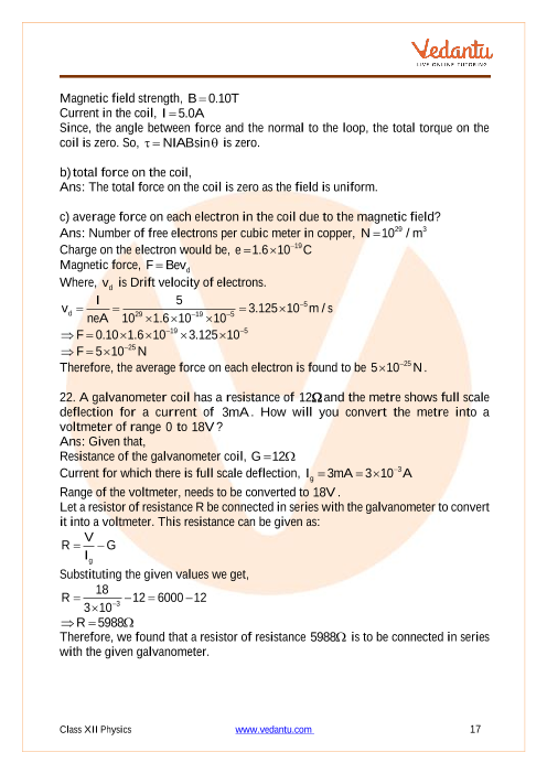 case study based questions class 12 physics chapter 4