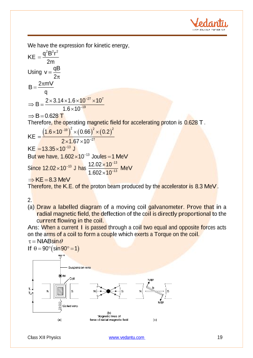 Important questions and answers of CBSE class 12 Physics