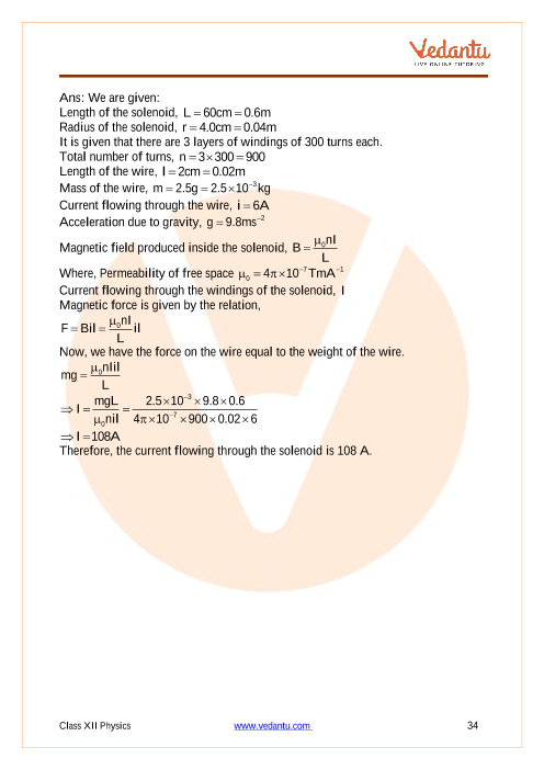 Important questions and answers of CBSE class 12 Physics