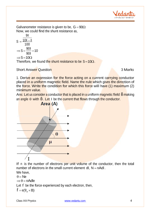 Important questions and answers of CBSE class 12 Physics