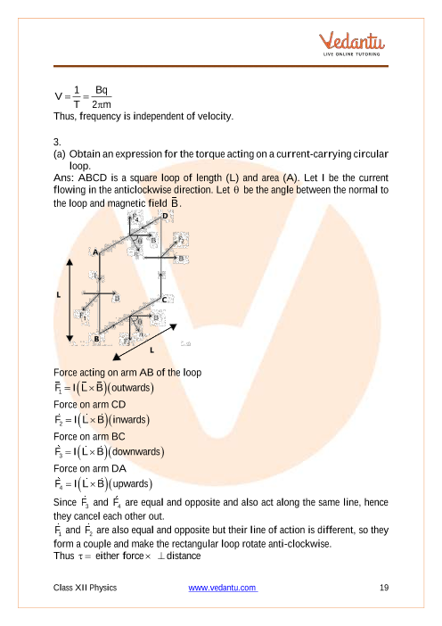 Important questions and answers of CBSE class 12 Physics