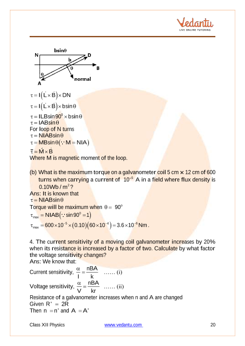 Important questions and answers of CBSE class 12 Physics