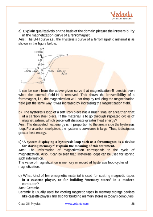 CBSE Class 12 Physics - Chapter 5 - Magnetism And Matter - Important ...