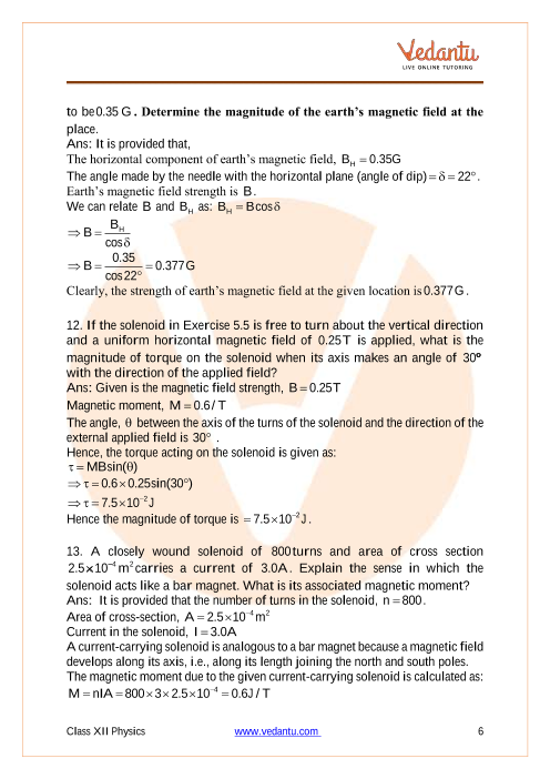 Important questions and answers of CBSE class 12 Physics