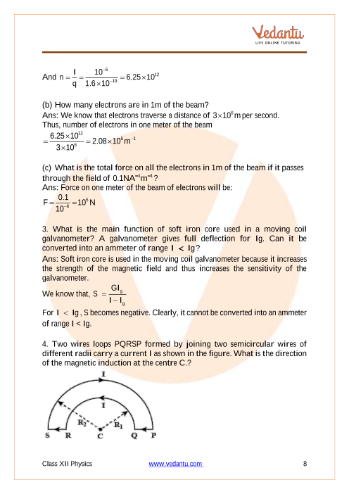 Important questions and answers of CBSE class 12 Physics