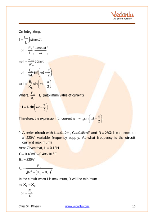 Important questions and answers of CBSE class 12 Physics