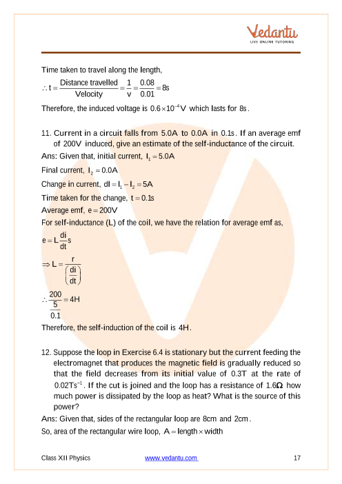 Important questions and answers of CBSE class 12 Physics