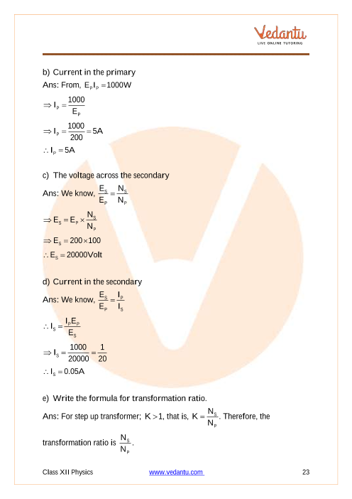 Important questions and answers of CBSE class 12 Physics