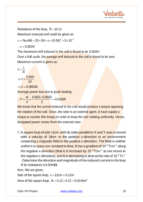 Important questions and answers of CBSE class 12 Physics