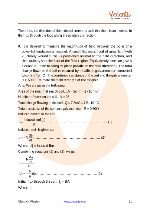 Important questions and answers of CBSE class 12 Physics