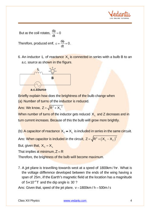 case study questions class 12 physics electromagnetic induction