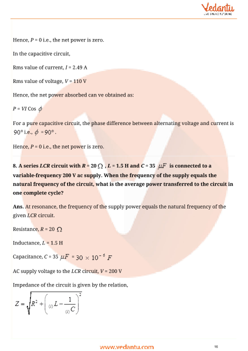 Important questions and answers of CBSE class 12 Physics