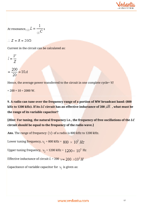 Important questions and answers of CBSE class 12 Physics