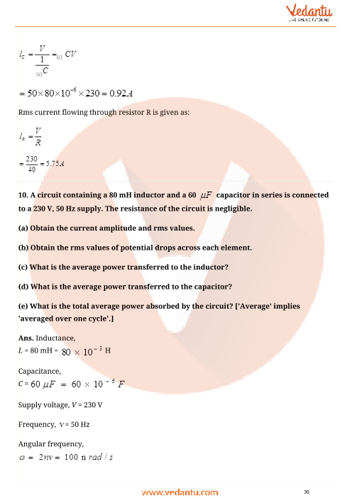 Important questions and answers of CBSE class 12 Physics