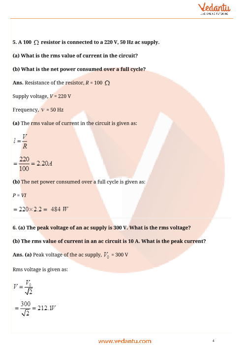 Important questions and answers of CBSE class 12 Physics