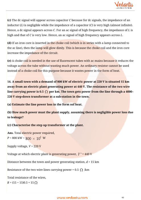 Important questions and answers of CBSE class 12 Physics