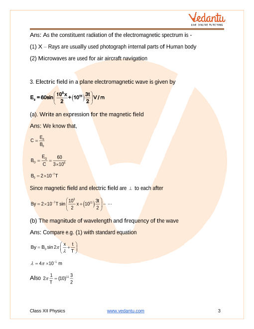 Important questions and answers of CBSE class 12 Physics