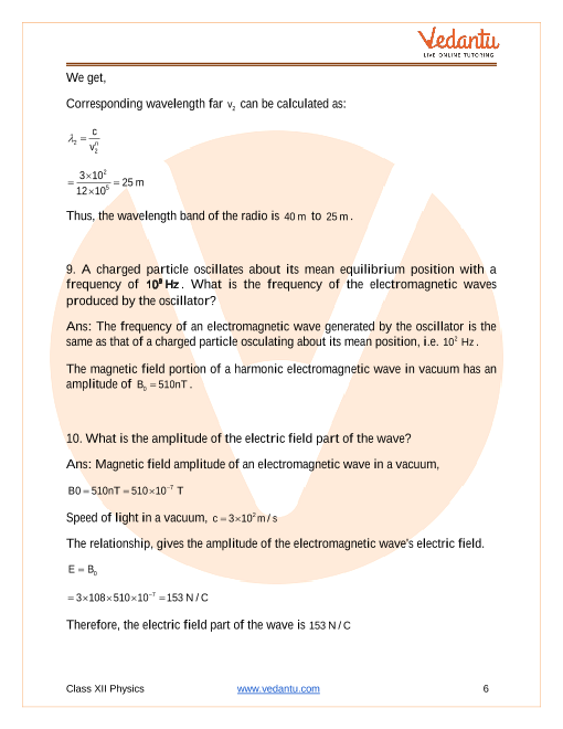 Important questions and answers of CBSE class 12 Physics