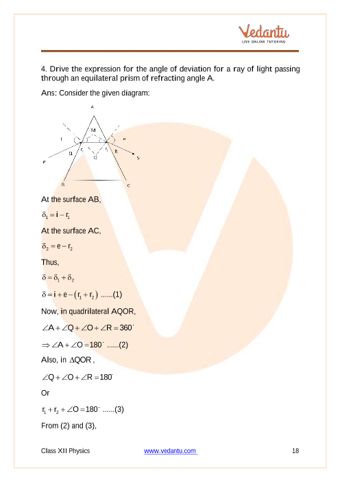 Important questions and answers of CBSE class 12 Physics