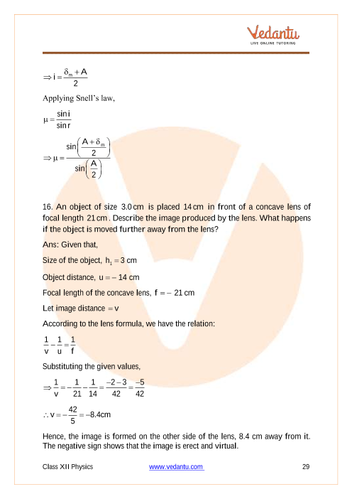 Important questions and answers of CBSE class 12 Physics