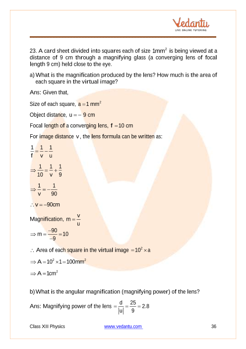 Important questions and answers of CBSE class 12 Physics