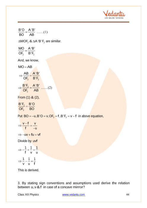 Important questions and answers of CBSE class 12 Physics