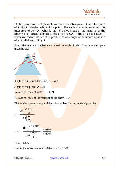 Important questions and answers of CBSE class 12 Physics