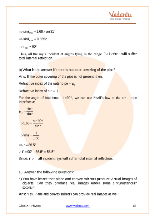 Important questions and answers of CBSE class 12 Physics