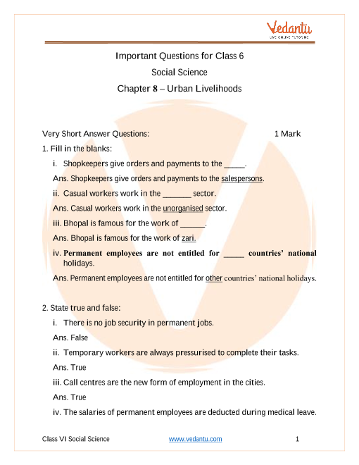 case study questions for class 6 social science