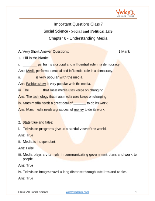 case study based questions class 7 social science