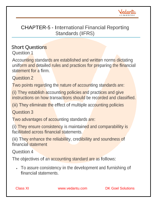 DK Goel Solutions Class 11 Accountancy Chapter 5 - Accounting Standards ...