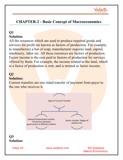 Sandeep Garg Macroeconomics Class 12 Solutions Class 12 Macroeconomics Sandeep Garg Solutions Chapter 2 Basic Concepts Of Macroeconomics