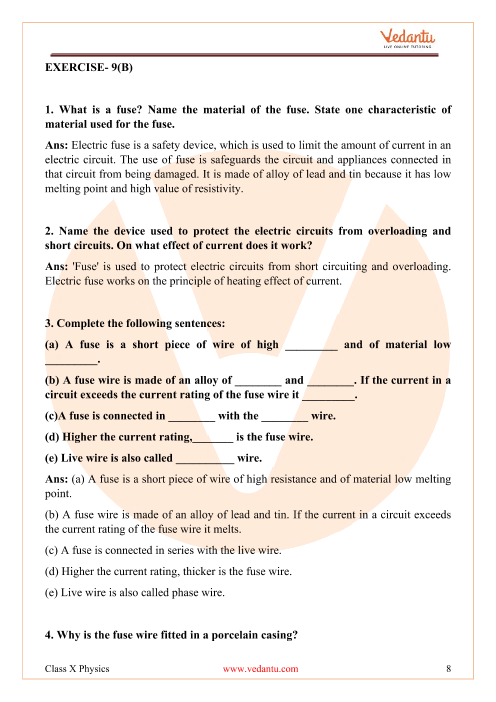 Selina Solutions Concise Physics Class 10 Chapter 9 Household Circuits  Download PDF