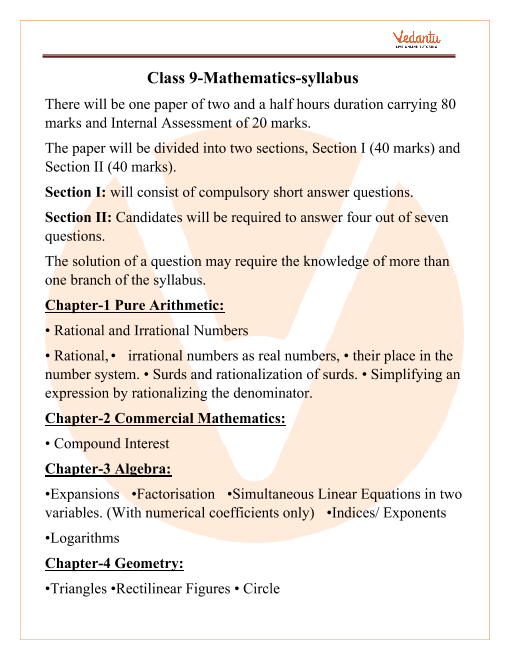 icse-class-9-mathematics-syllabus-2018-2022-examinations