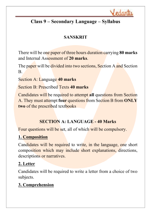 Icse Second Language Sanskrit Syllabus For Class Class Hot Sex Picture