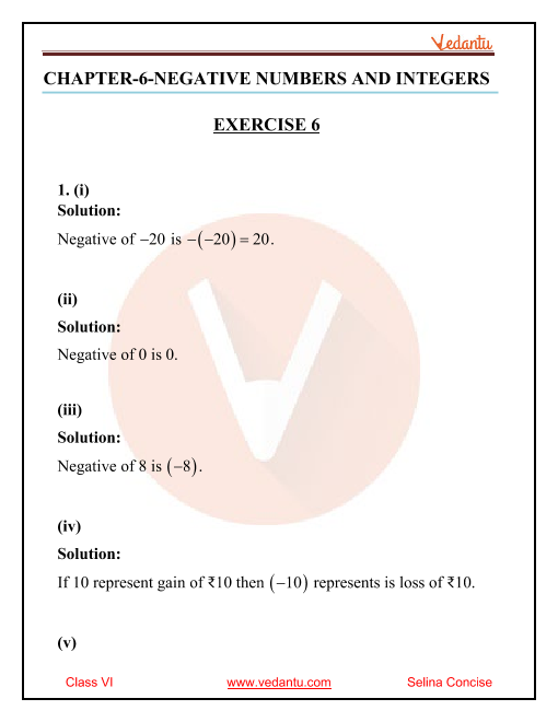 Selina Concise Mathematics Class 6 ICSE Solutions For Chapter 6 ...