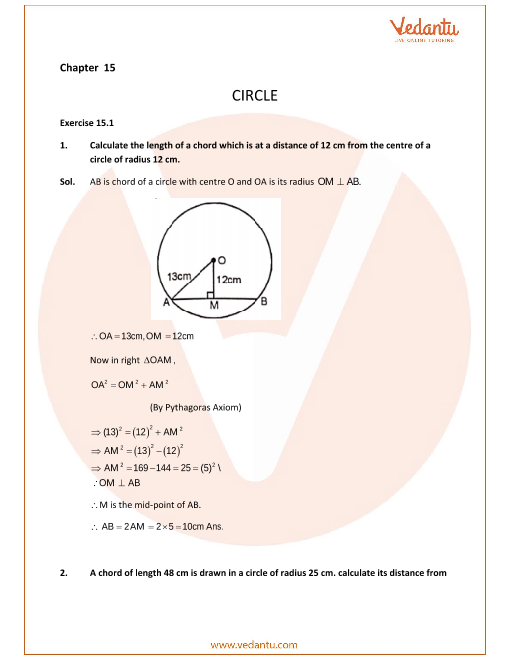 Selina Concise Mathematics Class 9 ICSE Solutions For Chapter 15 - Circle