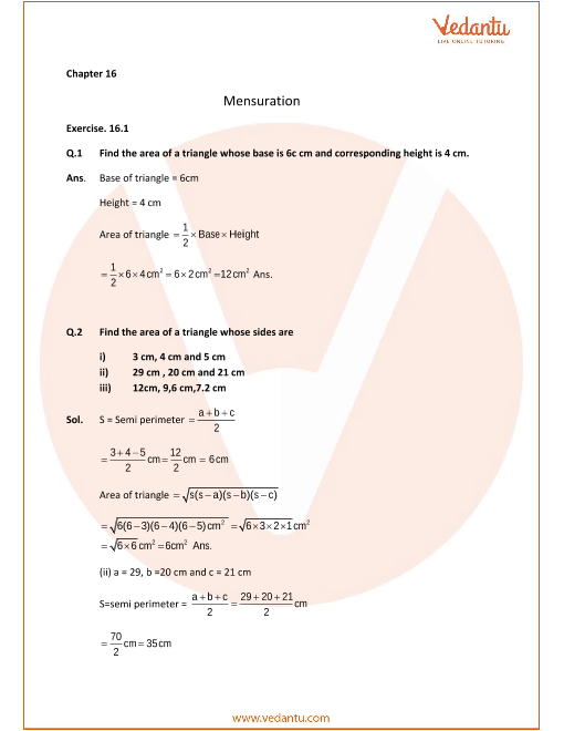 Selina Concise Mathematics Class 9 ICSE Solutions For Chapter 16 ...