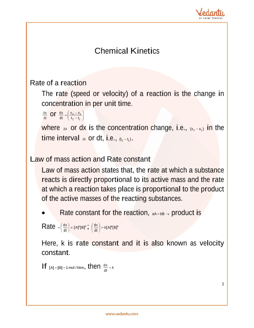 case study based question on chemical kinetics