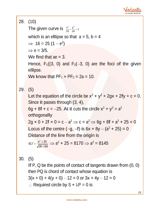 Jee Main Coordinate Geometry Important Questions