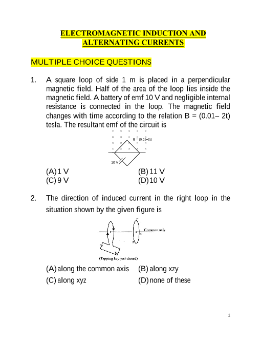 alternating current case study questions