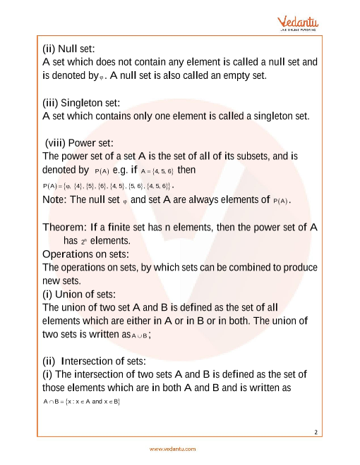 Jee Main Sets Relations And Functions Revision Notes Free Pdf Download