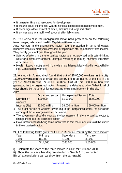 Download Ncert Solutions For Class 10 Social Science Understanding Economic Development Chapter 2 Sectors Of The Indian Economy